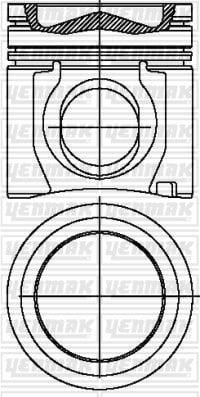 PISTON SEGMAN Q131.0MM STD -VOLVO-D12C EURO3 -D12D EURO3 -D12 EURO2 -DH12D EURO3