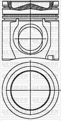 PISTON SEGMAN Q131.0MM STD -VOLVO-D12C EURO3 -D12D EURO3 -D12 EURO2 -DH12D EURO3