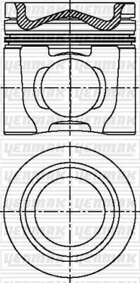 PISTON SEGMAN Q131.0MM STD -VOLVO-DH12 E-FH13 360/400/440-FM13 360/400/440