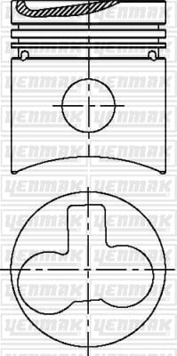 PISTON SEGMAN Q82.0MM STD -HATZ-E/ES/780