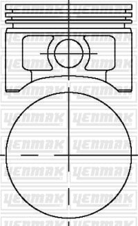 PISTON SEGMAN Q86.0MM 100 -MERCEDES-DAIMLER BENZ OM904/906/457 LA EURO 3