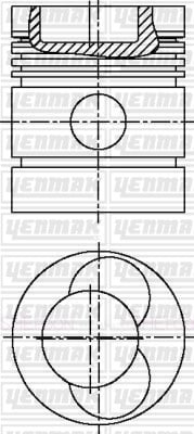PISTON SEGMAN Q97.0MM STD -MERCEDES-FORD-OM 309 352 A 5 SEG.