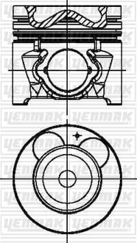 PISTON SEGMAN STD I20 / IX20 1.4 CRDI 90HP D4FC 75.00 MM