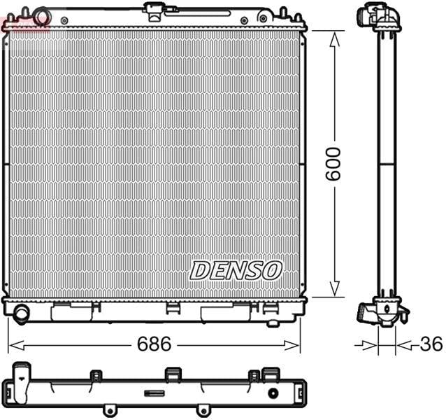 RADİATOR. ENGİNE COOLİNG NISSAN NAVARA D40 05-