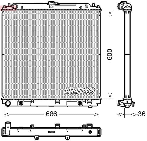 RADİATOR. ENGİNE COOLİNG NISSAN NAVARA D40 05-
