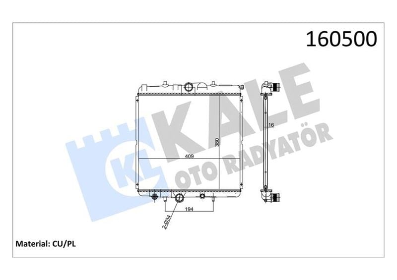 RADYATÖR 1 SIRA CU PL P307 1.4i 01-->