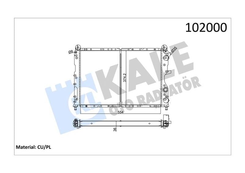 RADYATÖR 2 SIRA CU PL TEMPRA 1.9 TD-TİPO 1.7-1.9D