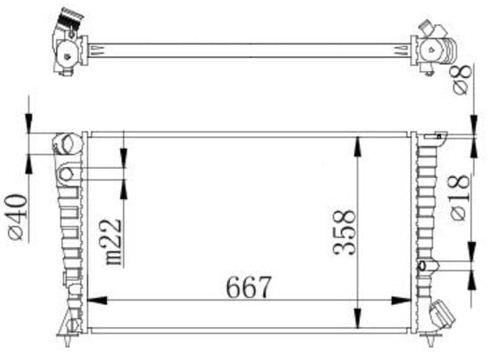 RADYATÖR 306 II-PARTNER-XSARA BERLINGO 1.9D AC MEK 670x377x34