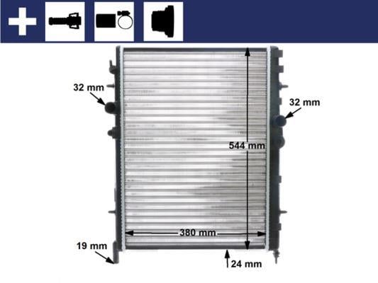 RADYATÖR 307 00>C4 04>1.4 16V-1.6 16V-PARTNER-BERLINGO 97>2.0 HDI 00> AC KLİMASIZ MEK 562.8x378x27