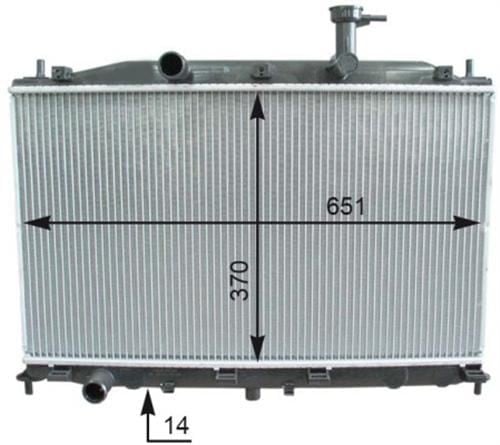 RADYATÖR ACCENT ERA 06> 1.4-1.6 MEK AC 648x375x16