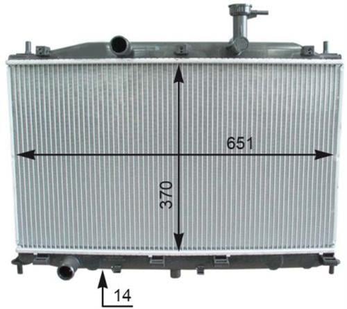 RADYATÖR ACCENT ERA 06> 1.4-1.6 MEK AC 648x375x16