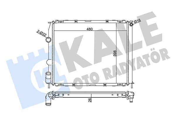 RADYATÖR AL/PL/BRZ CLIO II 1.2 16V 98 >99-KANGOO 1.0-1.2-1.6 99 >