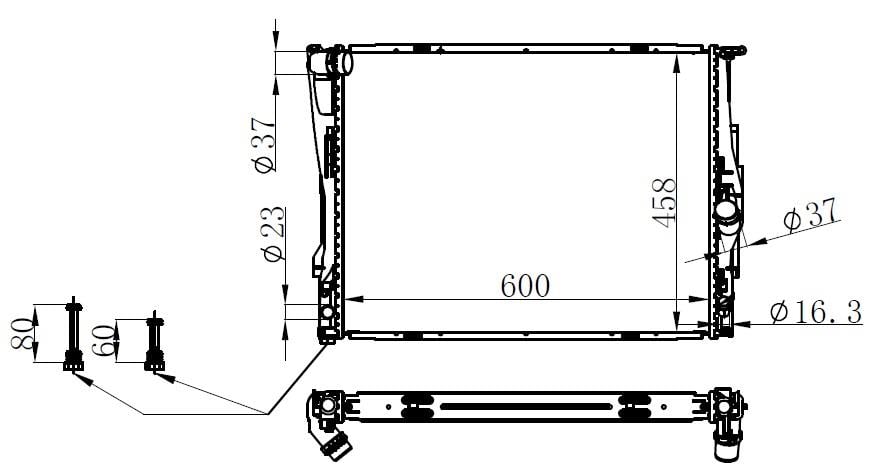 RADYATÖR BRAZİNG 116-316-320İ 05 > OTOM 600x448x32
