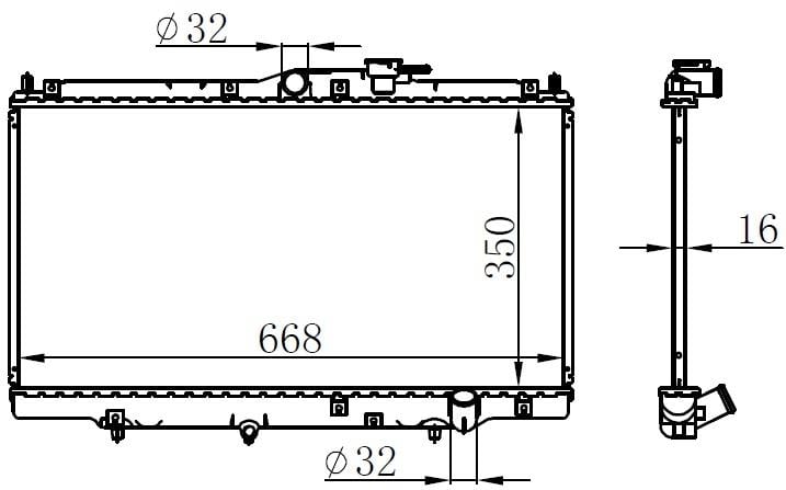 RADYATÖR BRAZİNG ACCORD 98 > 350x678x16