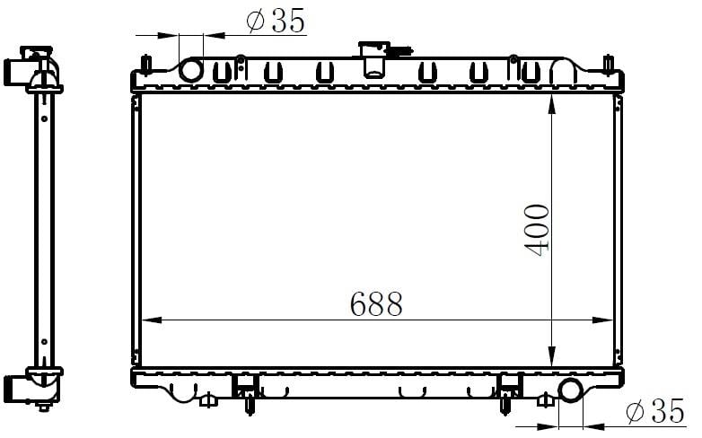 RADYATOR BRAZİNG A/M 400X688X26 MAXİMA 94-