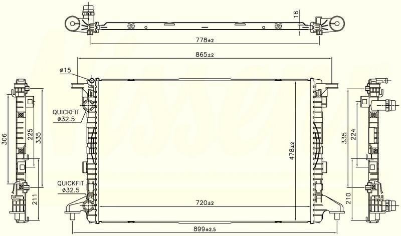 RADYATOR BRAZİNG A/M 720X478X16 A4 1.4 TFSI 2015 606463