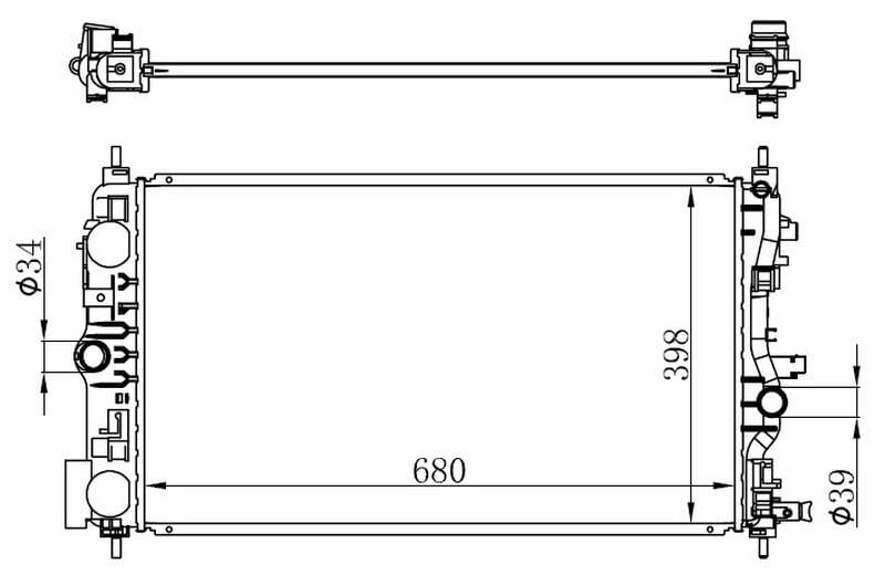 RADYATÖR BRAZİNG ASTRA J 09>2.0CDTI MEK AC KLİMASIZ 680x398x26