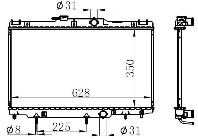RADYATOR BRAZİNG AT 347X628X16 COROLLA E11 1997