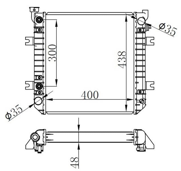 RADYATOR BRAZİNG AT 400X438X48 FORKLİFT