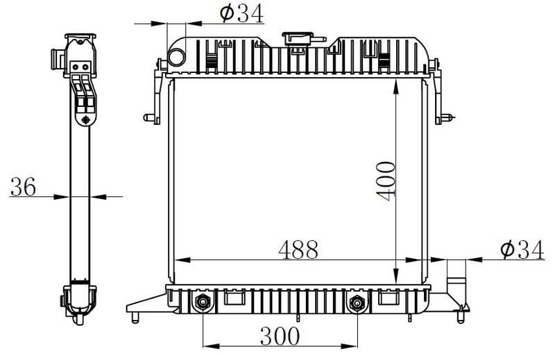 RADYATOR BRAZİNG AT 400X488X36 OMEGA A 86 63041