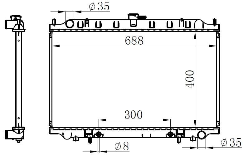 RADYATOR BRAZİNG AT 400X688X26 MAXİMA 94- 67352