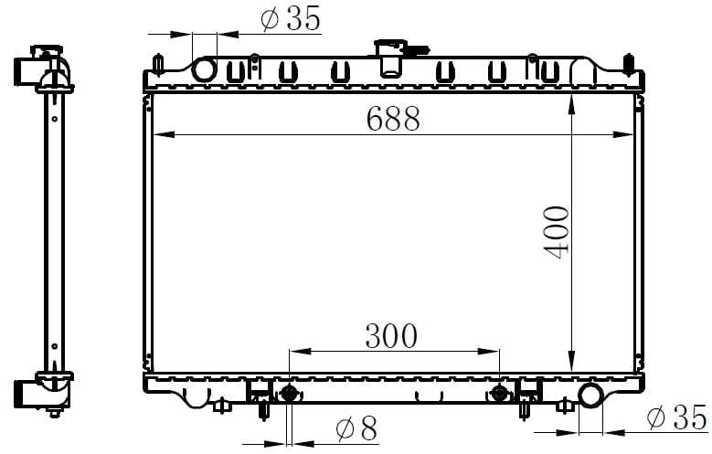 RADYATOR BRAZİNG AT 400X688X26 MAXİMA 94- 67352