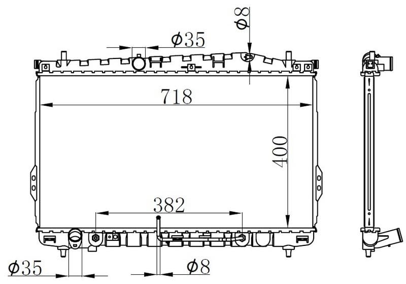 RADYATOR BRAZİNG AT 400X718X26 TRAJET 99 67033