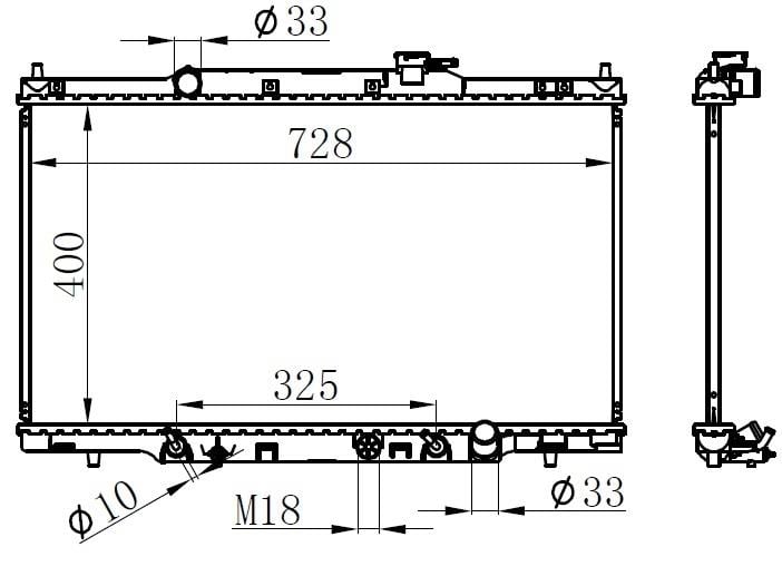 RADYATOR BRAZİNG AT 400X728X26 CR-V 2.0İ 02- 68106