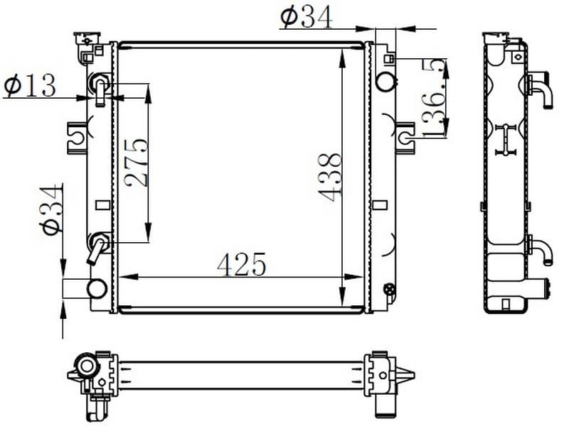 RADYATOR BRAZİNG AT 425X448X48 FORKLİFT