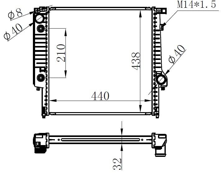 RADYATOR BRAZİNG AT 440X438X32 3.20İ E30 82-/87-