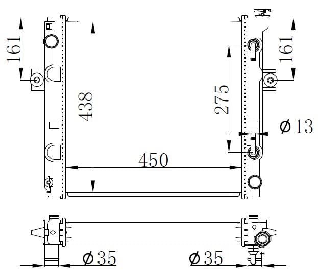 RADYATOR BRAZİNG AT 450X448X48 FORKLİFT