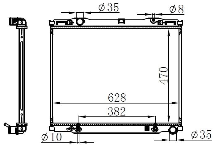 RADYATOR BRAZİNG AT 470X628X26 SORENTO 2.5 DİZ.