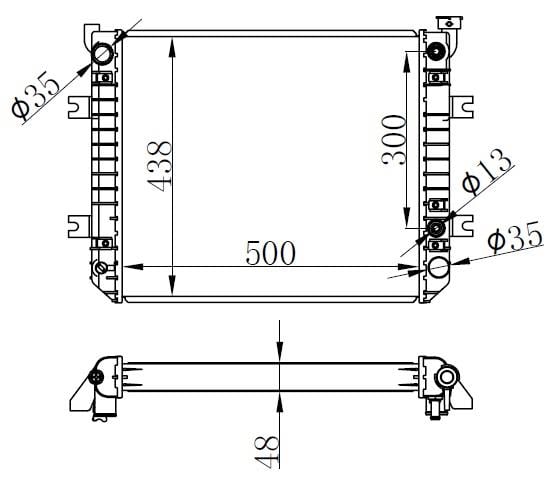 RADYATOR BRAZİNG AT 500X438X48 FORKLİFT