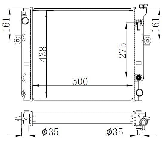 RADYATOR BRAZİNG AT 500X448X48 FORKLİFT