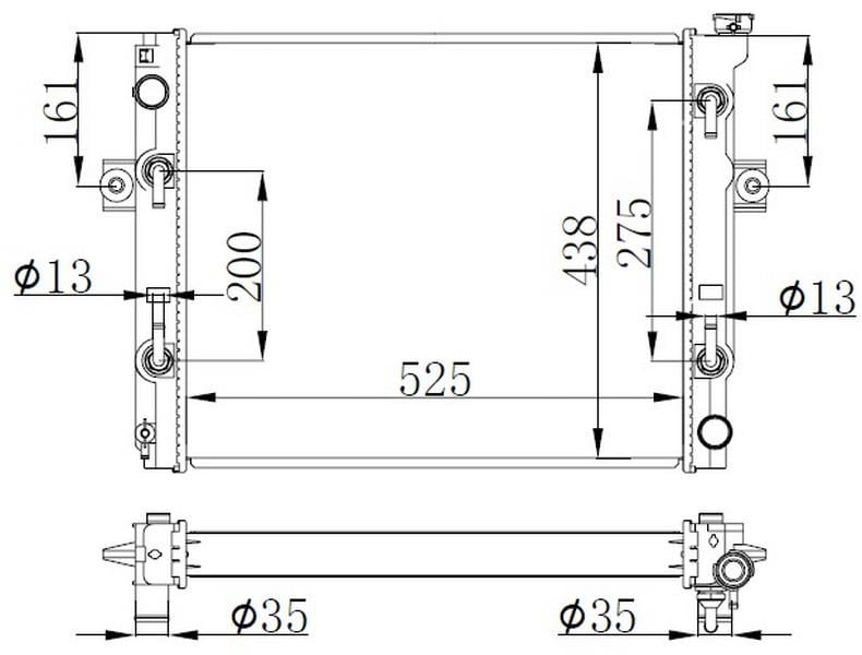 RADYATOR BRAZİNG AT 525X448X48 FORKLİFT