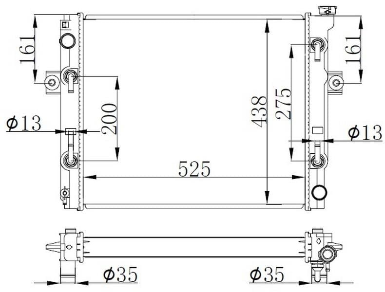 RADYATOR BRAZİNG AT 525X448X48 FORKLİFT