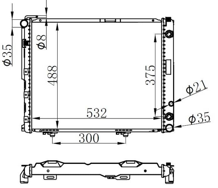 RADYATOR BRAZİNG AT 532X488X32 E-CLASS W124 84- 62699A