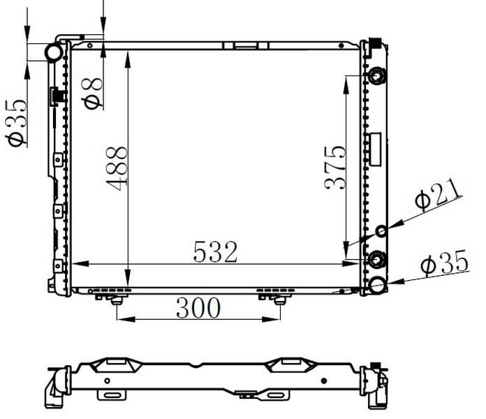RADYATOR BRAZİNG AT 532X488X32 E-CLASS W124 84- 62699A