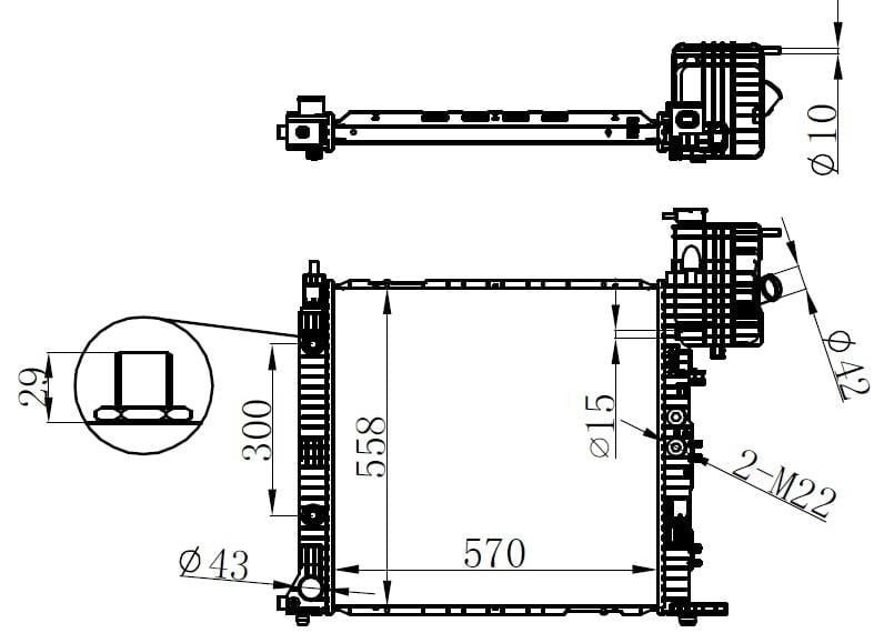 RADYATOR BRAZİNG AT 570X558X32 BME145 62559A
