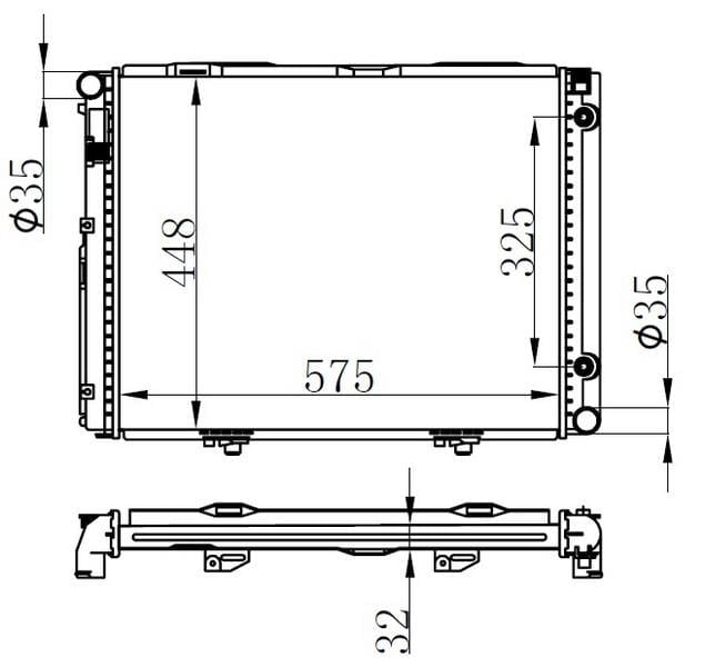 RADYATOR BRAZİNG AT 575X448X32 190 W201 82-93 62722A