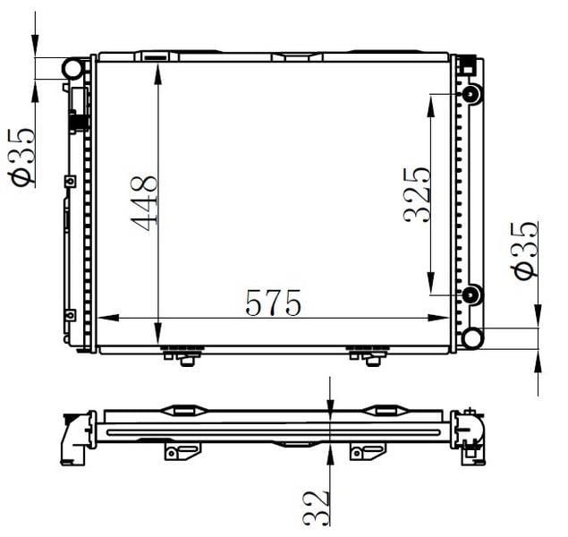 RADYATOR BRAZİNG AT 575X448X32 190 W201 82-93 62722A