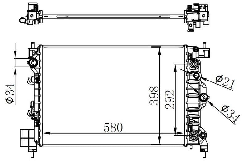 RADYATOR BRAZİNG AT 580X398X16 MOKKA 1.6İ / AVEO / TRAX 13 61715
