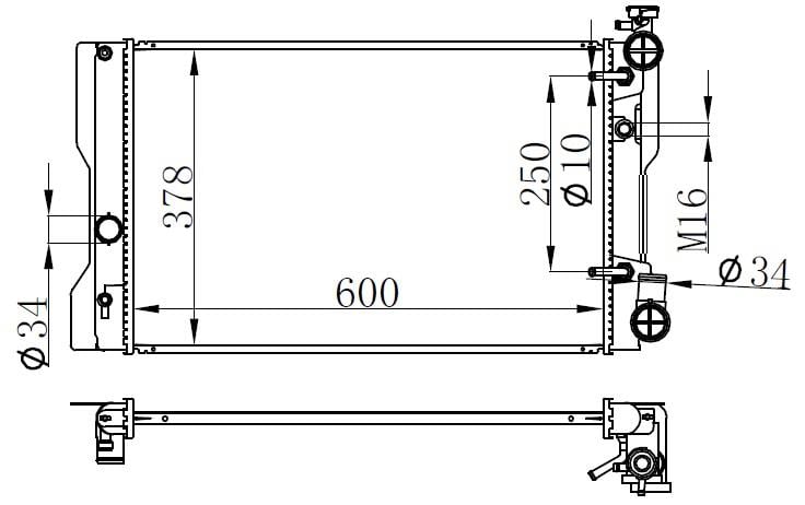 RADYATOR BRAZİNG AT 599X372X26 COROLLA 1.6İ 2007 606164