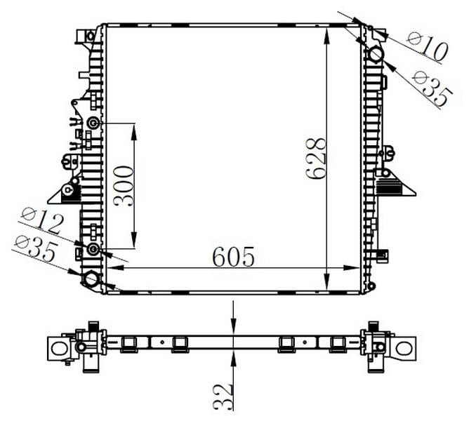 RADYATOR BRAZİNG AT 605X628X32 DİSCOVERY III 4.0İ/4.4İ 04 DİSCOVERY IV 10 64320A