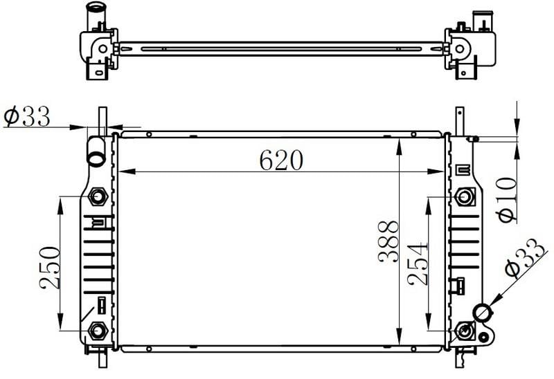 RADYATOR BRAZİNG AT 620X388X26 MONDEO 92-00 62105