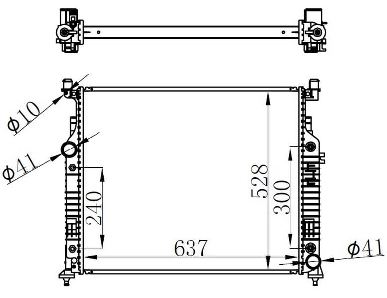 RADYATOR BRAZİNG AT 637X528X40 GL W164 06 / ML W164 05- 62576A