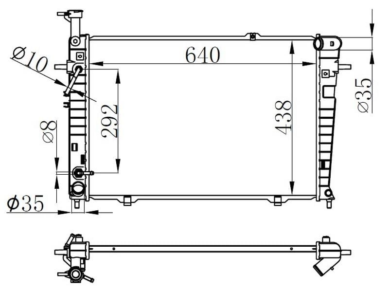 RADYATOR BRAZİNG AT 640X438X18 TUCSON 2.0İ 04 67479