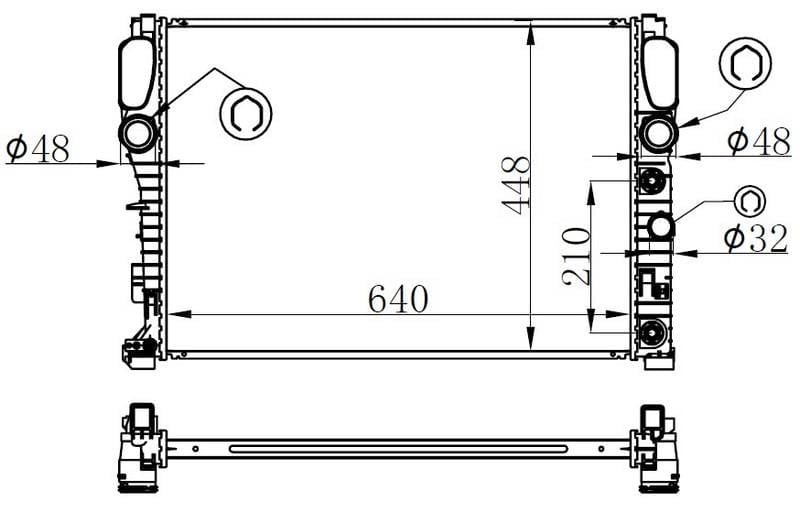 RADYATOR BRAZİNG AT 640X448X26 E-CLASS W211 02 62792A