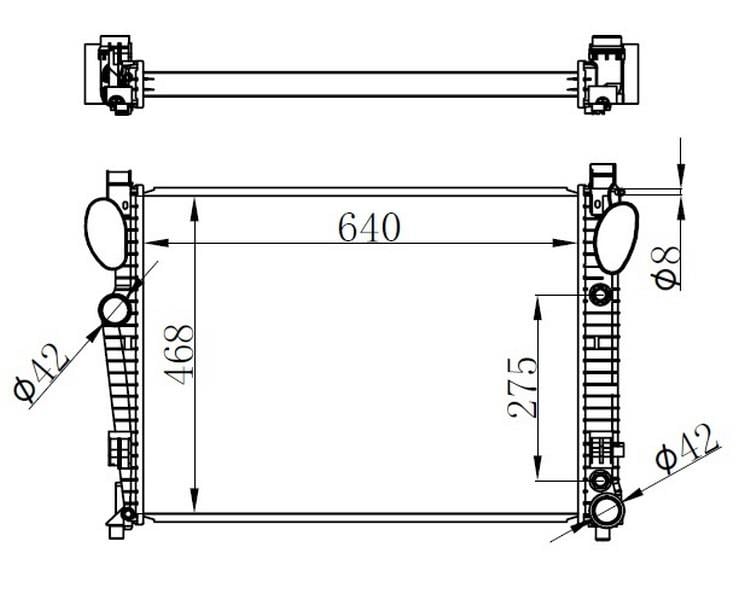 RADYATOR BRAZİNG AT 640X468X32 S-CLASS W220 98 62774A