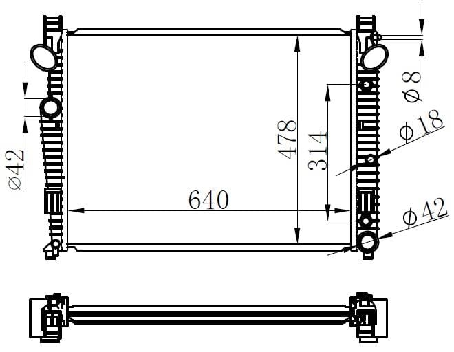 RADYATOR BRAZİNG AT 640X468X36 S-CLASS W220 98 62771A